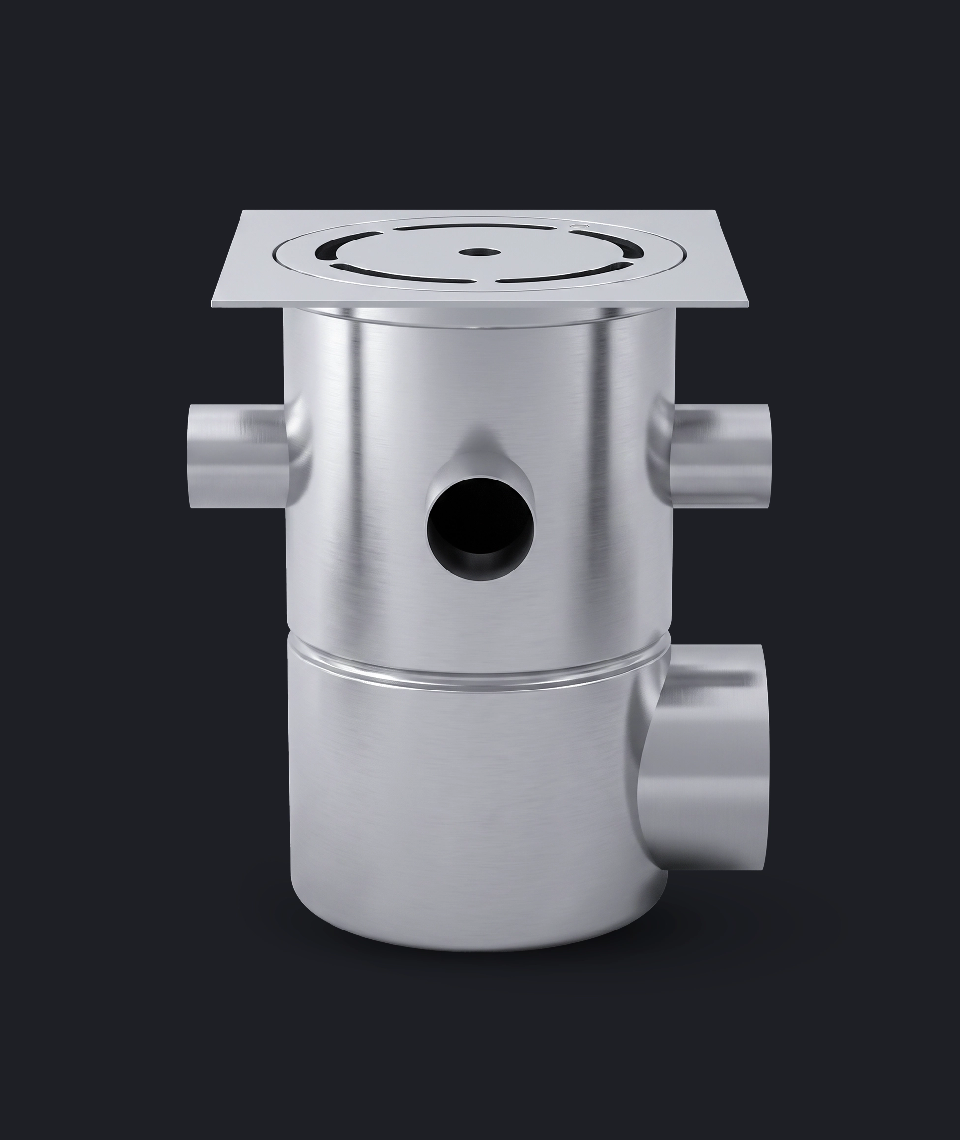 HB200SH Floor Drain - Side Inlets - Horizontal Outlet