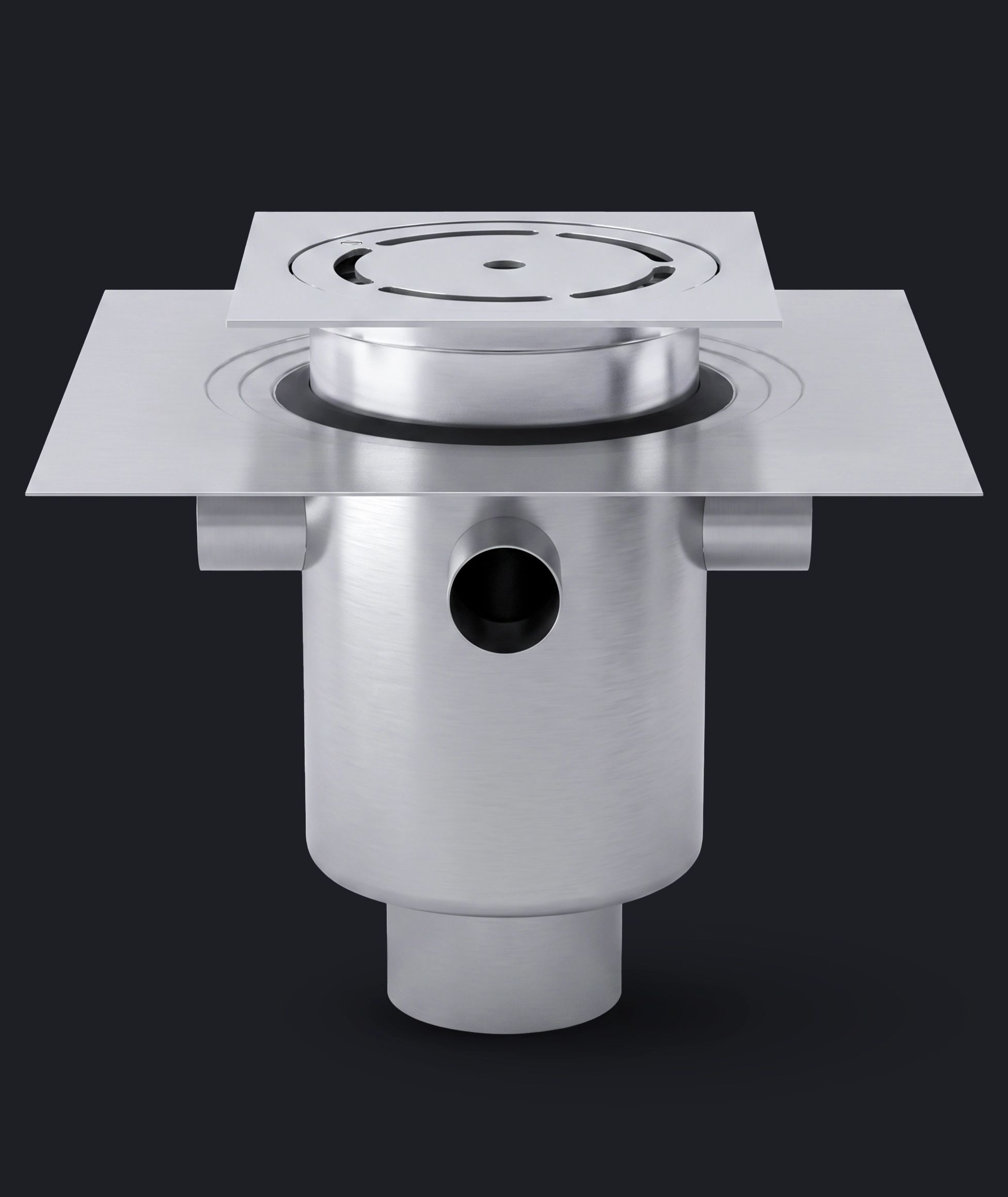 HB200SVA Floor Drain - Adjustable - Side Inlets - Vertical Outlet