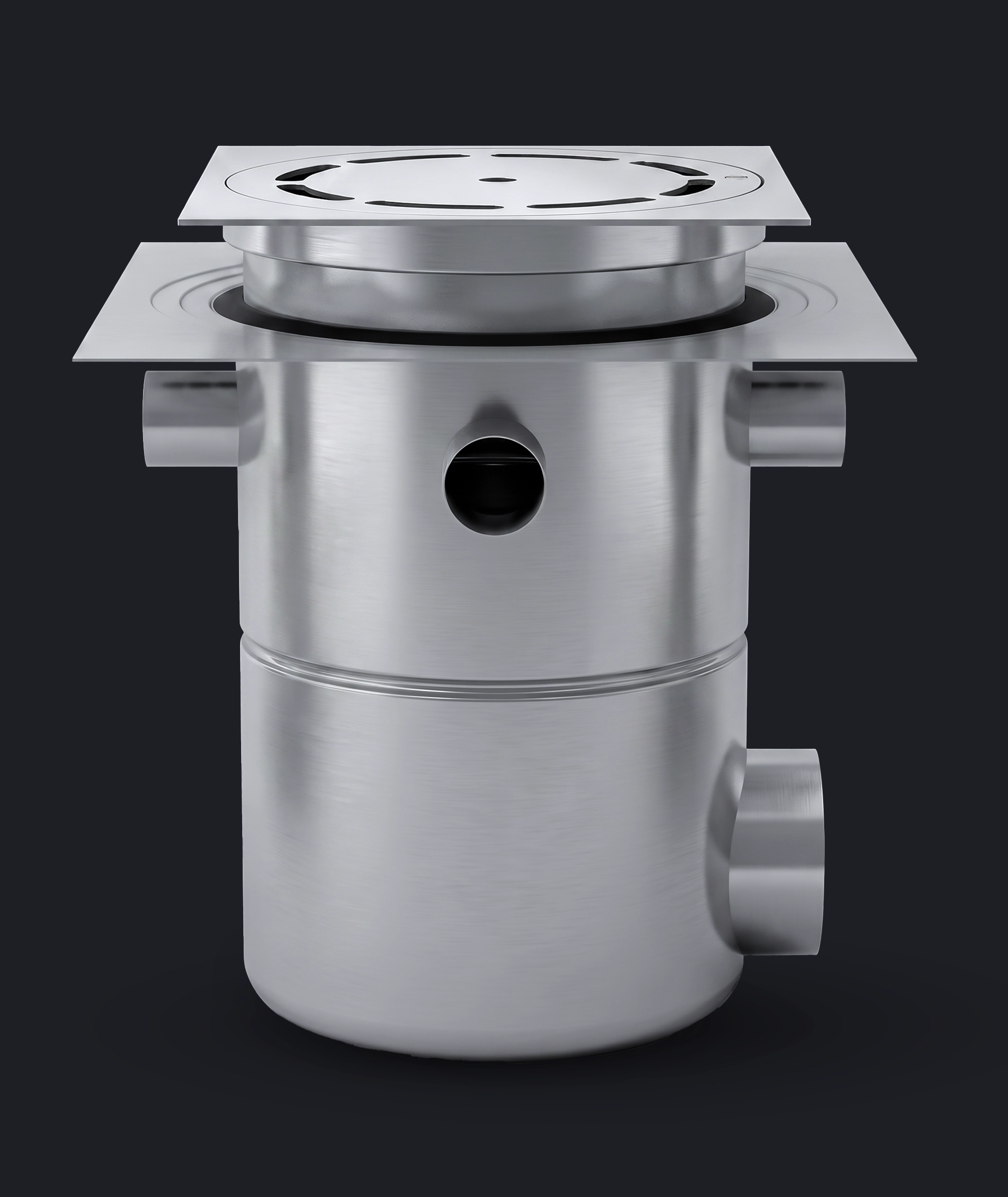 HB280SHA Floor Drain - Adjustable - Side Inlets - Horizontal Outlet
