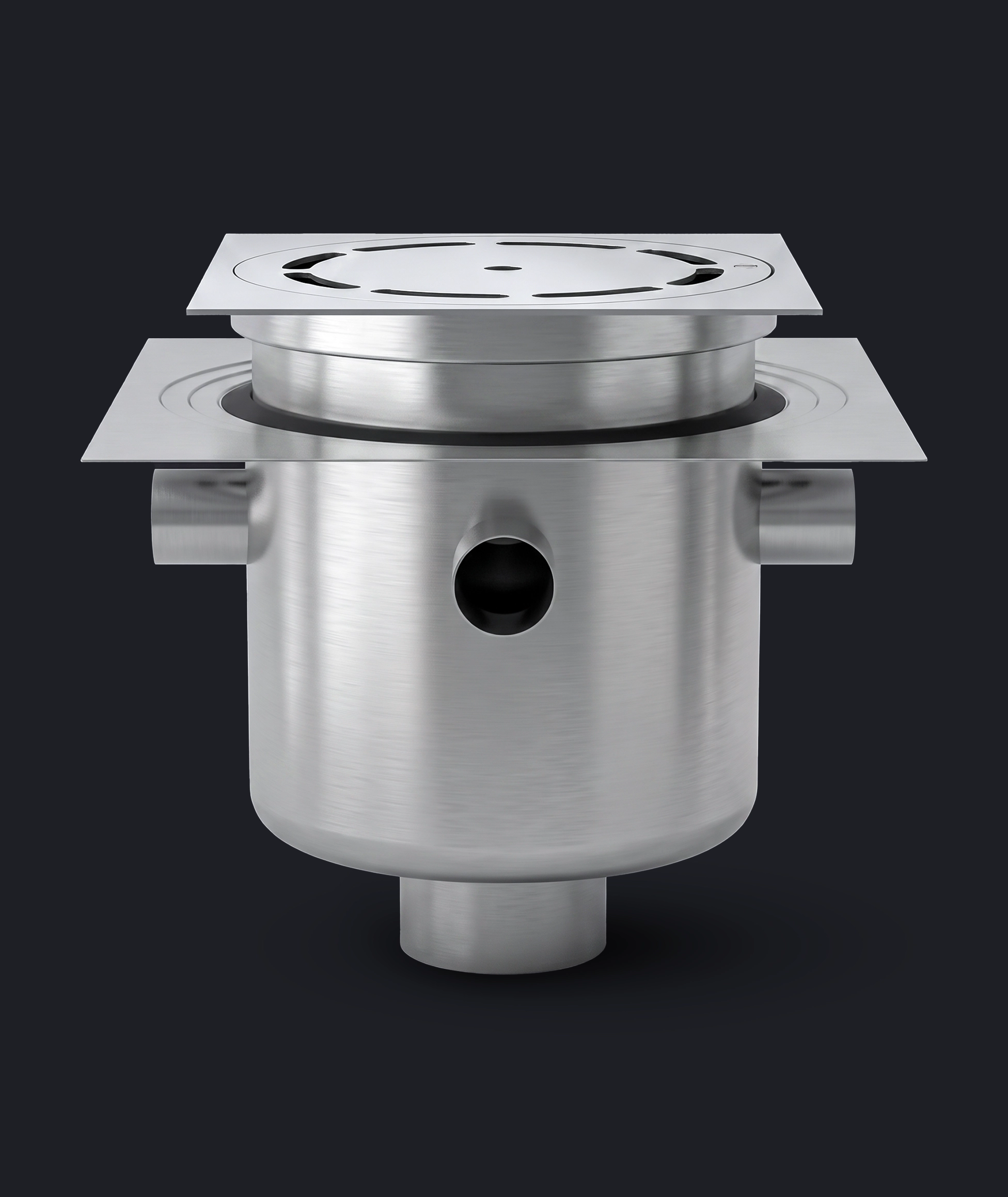 HB280SVA Floor Drain - Adjustable - Side Inlets - Vertical Outlet
